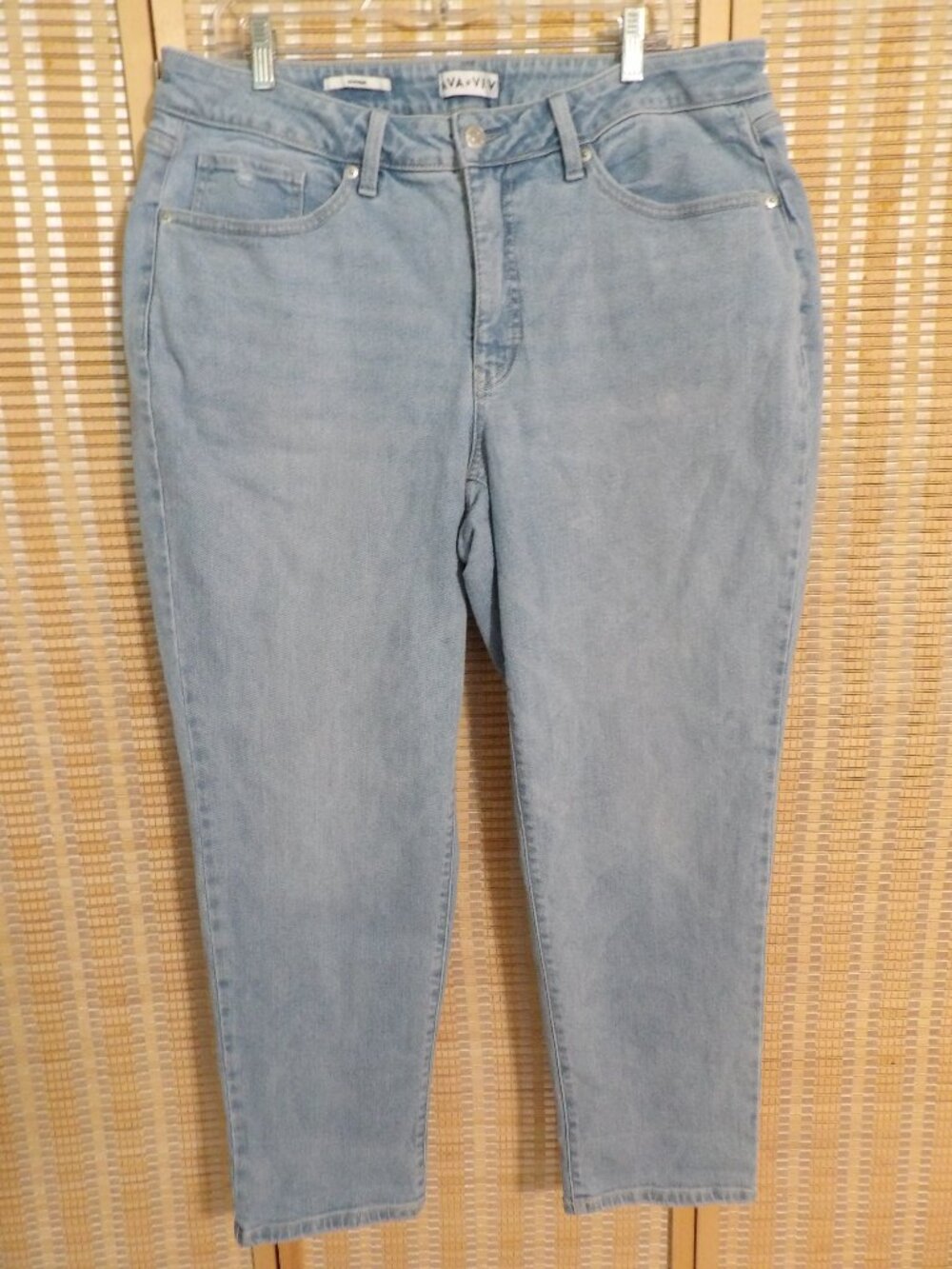 NWT Women's Ava & Viv Size 16 (Waist 36in) High-Rise Stretch Boyfriend Jeans